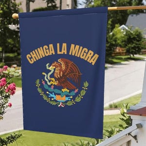 Vlag van Chinga La Migra, immigratievlag, immigratievlag, vlag mensenrechtentuin, vluchtelingen welkom 4 juli Independence Day-vlag HNJF4