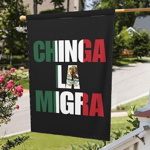 Vlag van Chinga La Migra, immigrantenvlag, immigratievlag, vlag mensenrechtentuin, vluchtelingen welkom 4 juli Independence Day Flag f6