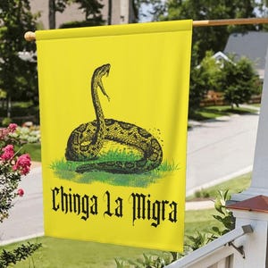 Chinga La Migra-protestvlag afschaffing ICE-muurbanner Immigrantenrechten politiek decor Activistverklaring vlag liberaal protestteken
