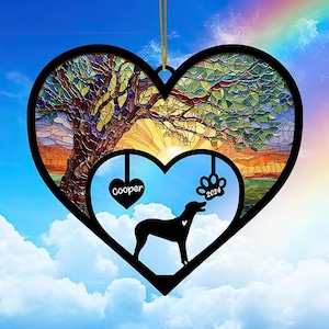 Personalized Loss Of Dog Sympathy Suncatcher, Dog Memorial Gift, Pet Memorial Suncatcher, Loss of Dog Gift, Remembrance Gift, Dog Lovers S20