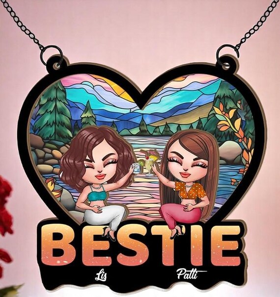 ARUN 'Bestie' Freundschaftsgeschenk – Sonnenfänger & Einzigartiges Geschenk Für Beste Freundin, Schwester Oder BFF