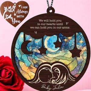 Acchiappasole personalizzato per la perdita di un neonato, ricordo di un neonato, regalo di condoglianze per neonati, biglietto con poesia. Acchiappasole commemorativo, regalo di condoglianze, perdita di un neonato. Personalizzato