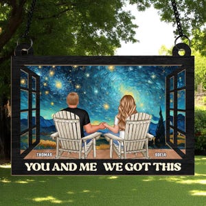 Atrapasueños personalizado para pareja, regalo de aniversario personalizado, &quot;Tú y yo, lo tenemos&quot;, recuerdo de boda, regalo de San Valentín L9