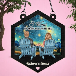 Atrapasueños colgante de ventana personalizado &quot;Tú y yo, tenemos esto&quot;, regalo de aniversario de bodas personalizado para pareja, recuerdo de aniversario NM9