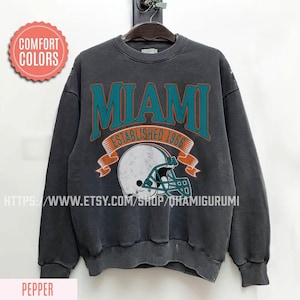 Comfort Colors Miami Football Vintage Style Sweatshirt,Miami Football T-Shirt, Crewneck sweatshirt Retro Miami Football Fan Gift G9