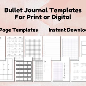 Bullet Journal/Bujo Templates | Print or Digital | Year in Pixels | Mood Tracker | Habit Tracker | Digital Bujo | Instant PDF Download