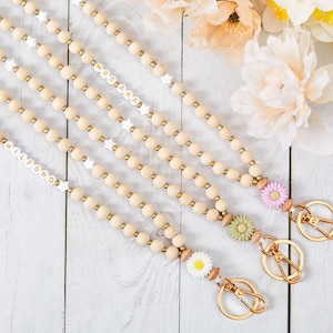 Personalized Lanyard for Keys or ID Badge,Customize Name,Grade for Teacher,Beaded Lanyard for Nurse Employees Students,Back to School