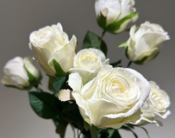 白い水差しのバラ