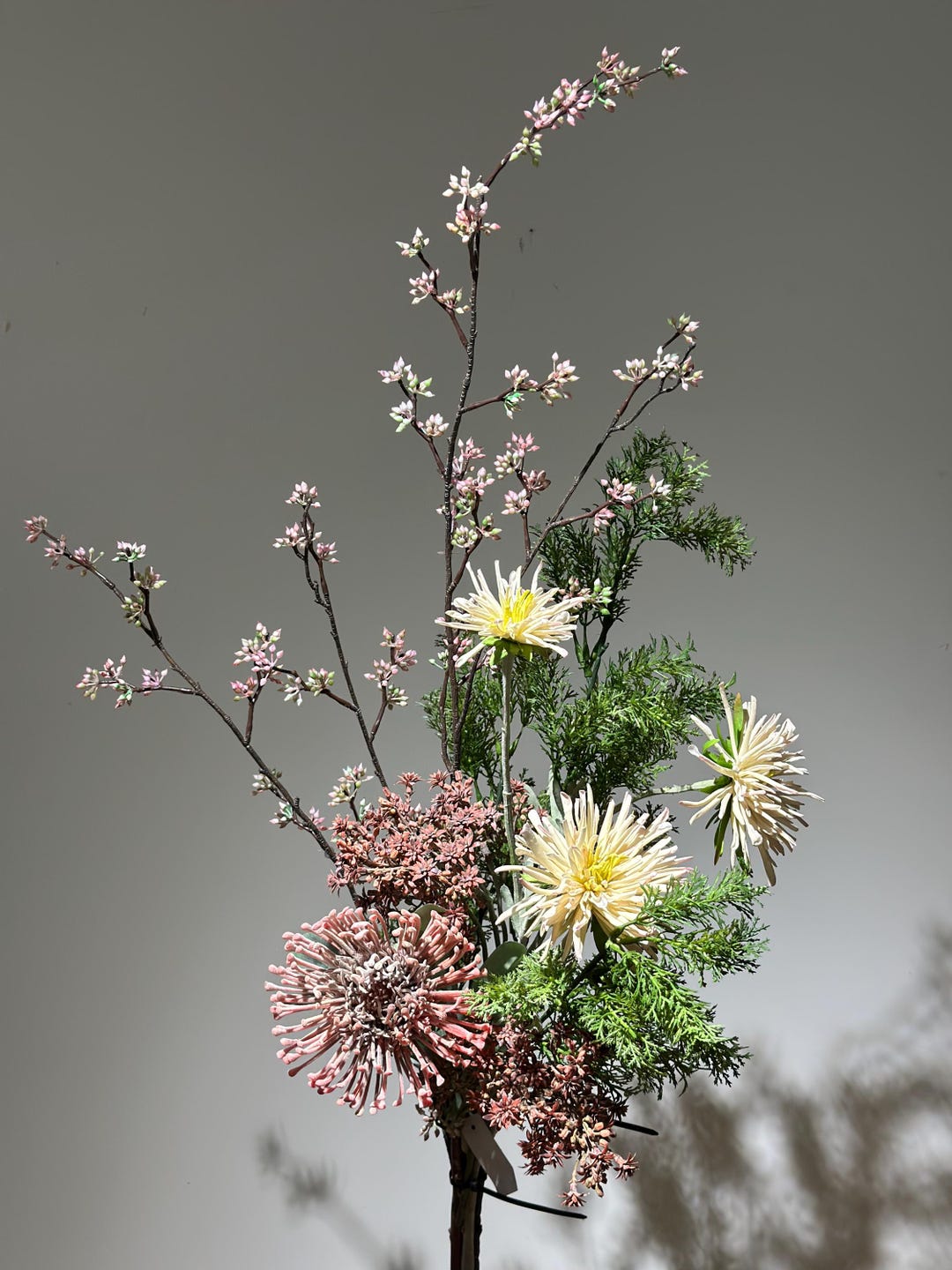 Matisse Inspired Faux Flower Bouquet: Cherry Blossoms, Chrysanthemums ...