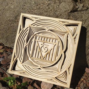 ANAHATA-4th Chakra Wooden Mandala Wall Hanging