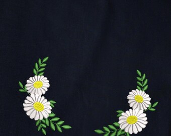 Daisy Embroidery Design | Floral Machine Embroidery Pattern | Flower Stitch for Apron, Shirt, Blouse, Dress, Home Textile