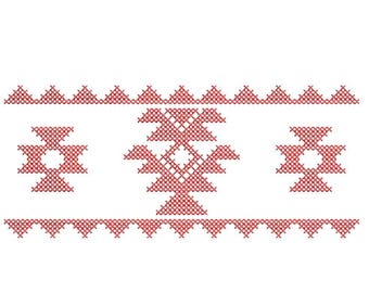 Bulgarian Folk Embroidery Design Machine Cross Stitch Bulgarian embroidery/ Machine embroidery/ Bulgarian Folk Items/ Bulgarian cross stitch