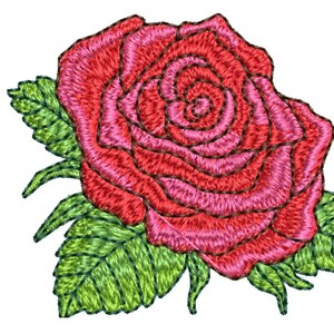 Roses Embroidery File - Romantic Garden Floral Bouquet, Modern Cute Spring Summer Design, 5 Sizes Included