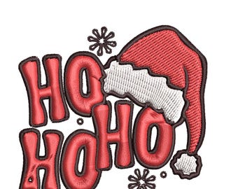 Christmas Cat Embroidery Design, Meowy Christmas (3 Sizes) (Instant Download)