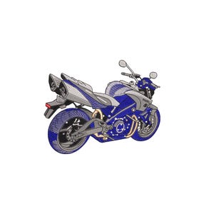Motorcycle Embroidery Design: Motorcross Stitch File (Digital Download)