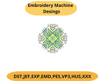 Bulgarian Folk Cross Stitch Machine Embroidery Design – Shevitsa PES DST Instant Download