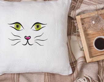 Cat Face Embroidery File: Toy Making Eyes (Digital Download)