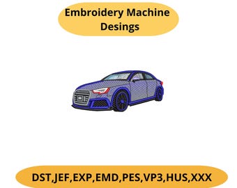 Sport Car Machine Embroidery Design – Racing Car PES DST Instant Download Boys Gift