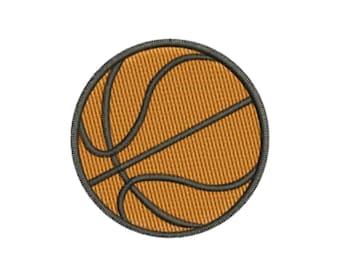 Basketball Embroidery Design: Sports Icon Machine File (Instant Download)