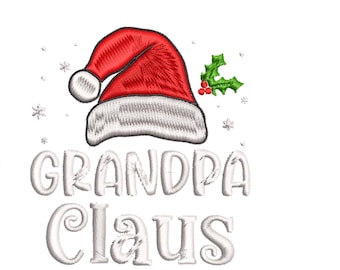 Christmas Embroidery Design Grandpa Claus Christmas Embroidery Designs/ Granda Claus Embroidery Design/ Believe Machine Embroidery Designs