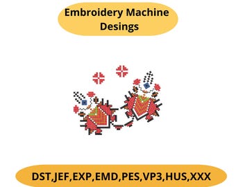Bulgarian Shevitsa Cross Stitch Machine Embroidery Design – PES DST JEF Instant Download