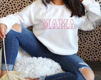 Mama Applique Machine Embroidery Design, Full Split MAMA, 6 Sizes (Digital File)