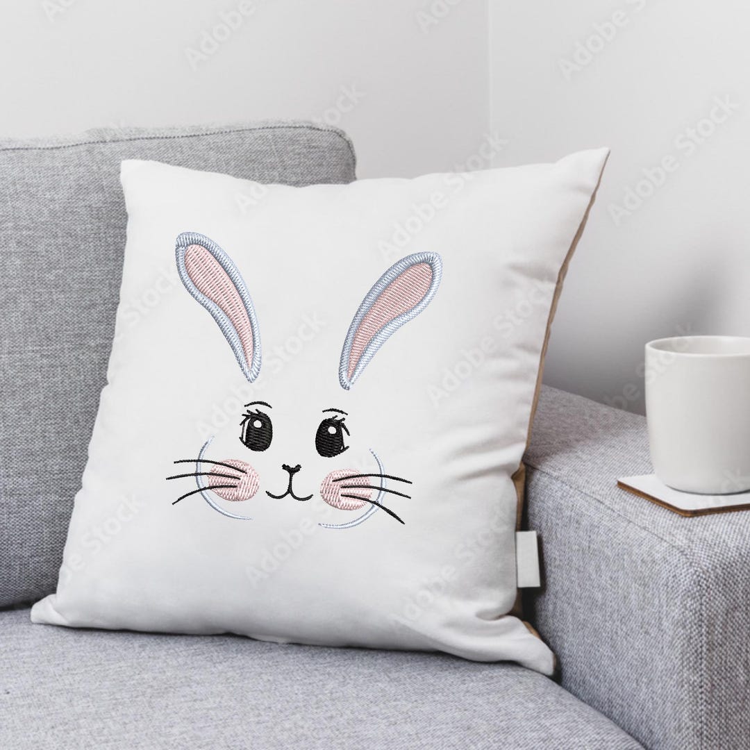 Bunny Face Embroidery Design Easter Rabbit,bunny Face Easter Embroidery ...