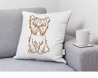 Yorkshire Terrier Embroidery Design Love Yorkie Embroidery designs Dog love Machine Embroidery Design Love Yorkie Embroidery design