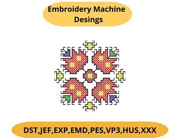 Bulgarian Kanatitsa Cross Stitch Machine Embroidery Design – PES DST Instant Download Folk