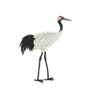 Stork Bird Embroidery Design: DST, PES File (3.02x3.87 inches)