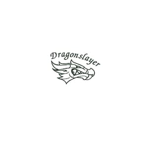 Dragon Machine Embroidery Design Black Dragon Embroidery Files Fantasy Mythical Creature Tattoo Pattern