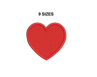 Heart Embroidery Design Embroidery Design/ 9 sizes/ Instant Download