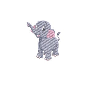 Baby Elephant Embroidery Design: Fairy Tale Machine Pattern (3 Sizes) (Instant Download)