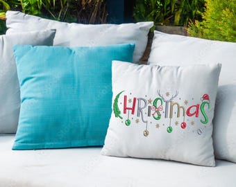 Merry Christmas Embroidery Design: Holiday Stitch (Digital Download)