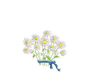 Wild flower Bouquet Machine Embroidery Design Set, Easter Floral Meadow Flower Bouquets Instant Download Zip