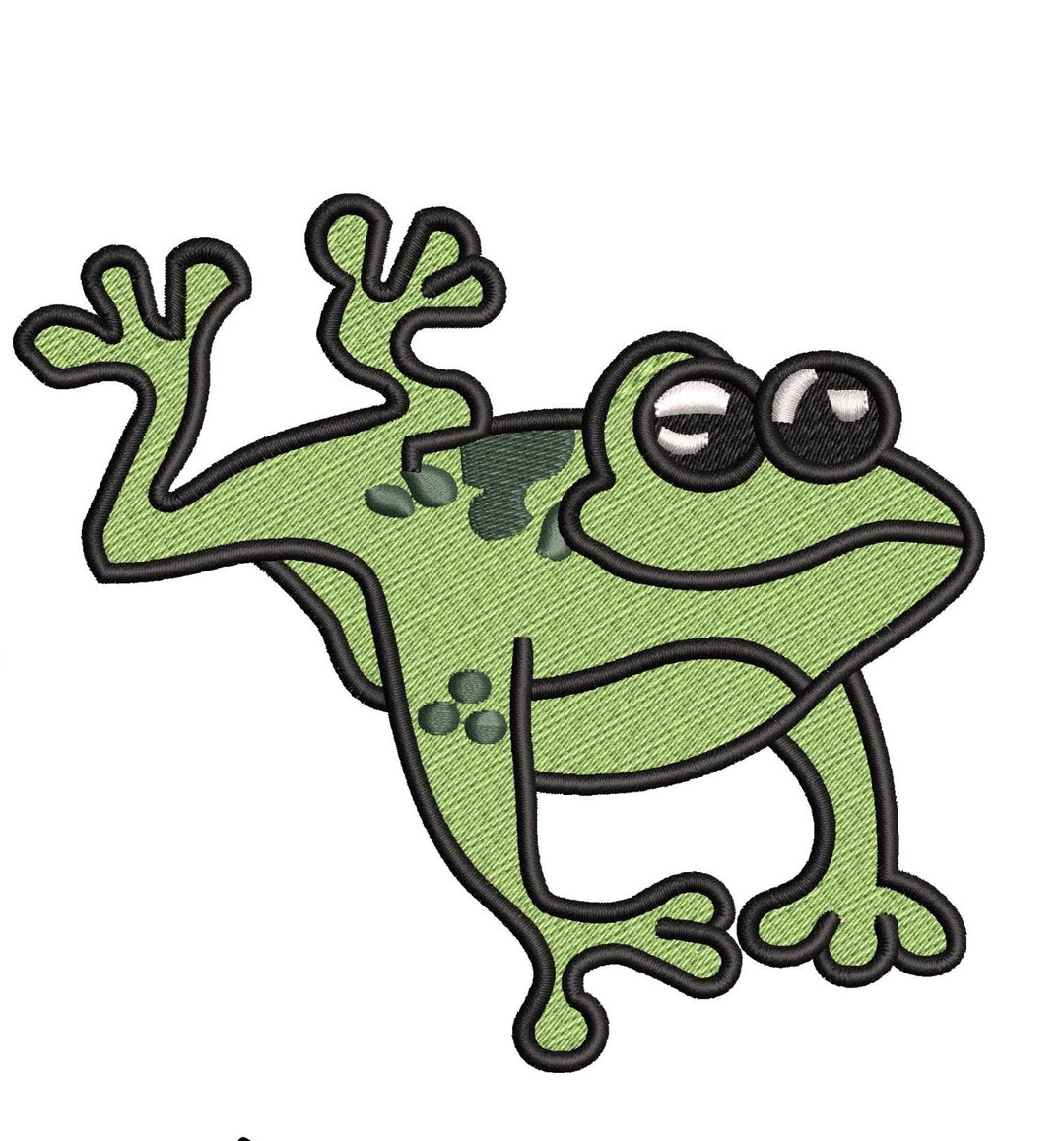 Frog Machine Embroidery Design, Embroidery Frog, Embroidery Animal ...