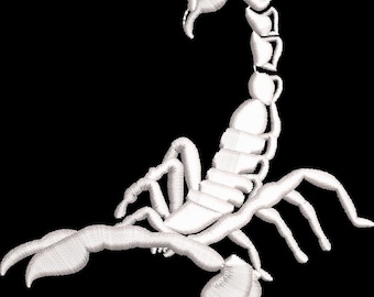 Scorpion Embroidery Design, Machine Digitized File Scorpion Embroidery Design, Tattoo Art Style, Desert Wildlife Motif