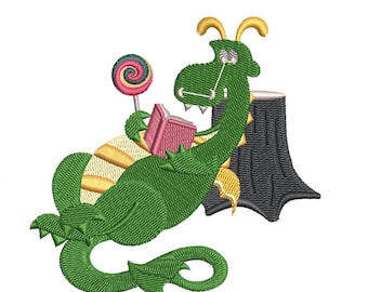 Cute Dragon Embroidery Design, Baby Machine Pattern (Digital Download)