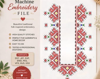 Bulgarian embroidery/ Machine embroidery/ Bulgarian Folk Items/ Bulgarian cross stitch/ Cross knot/ Shevitsa/ Folk embroidery
