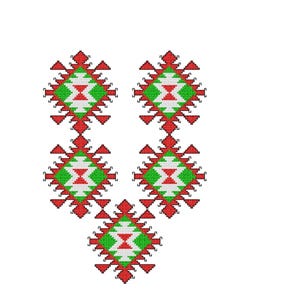 Bulgarian Embroidery Machine Pattern - Cross Stitch Kanatica Design, Traditional Border & Bulgarian Шевица Motifs for Needlework