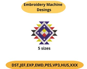 Bulgarian Folk Geometric Embroidery Design – 5 Sizes Shevitsa PES DST Instant Download