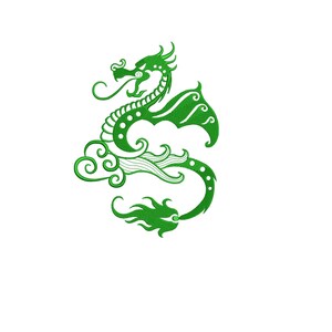 Dragon Embrpoidery Design/ Dragon Machine Embroidery Designs/ Green Dragon Design Files