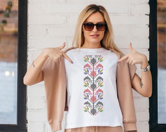 Bulgarian Embroidery Cross Stitch Pattern – Traditional Folk Design (Machine Embroidery)
