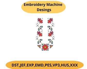 Bulgarian Shevitsa Cross Stitch Machine Embroidery Design – Folk Blouse PES DST Instant Download