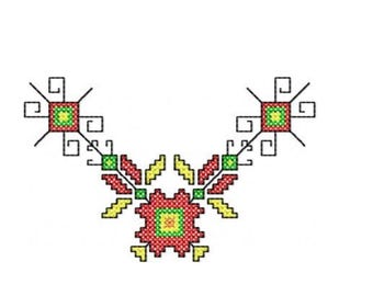 Bulgarian Folk Embroidery Design Machine Cross Stitch Bulgarian embroidery/ Machine embroidery/ Bulgarian Folk Items/ Bulgarian cross stitch