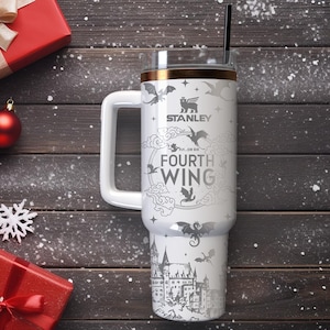 Personalized Fourth Wing Tumbler: Dragon Map 40oz Fantasy Book Gift