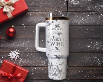 Personalized Fourth Wing Tumbler | Fourth Wing 40oz Tumbler The Perfect Gift for Fantasy Book Lovers Dragon Map