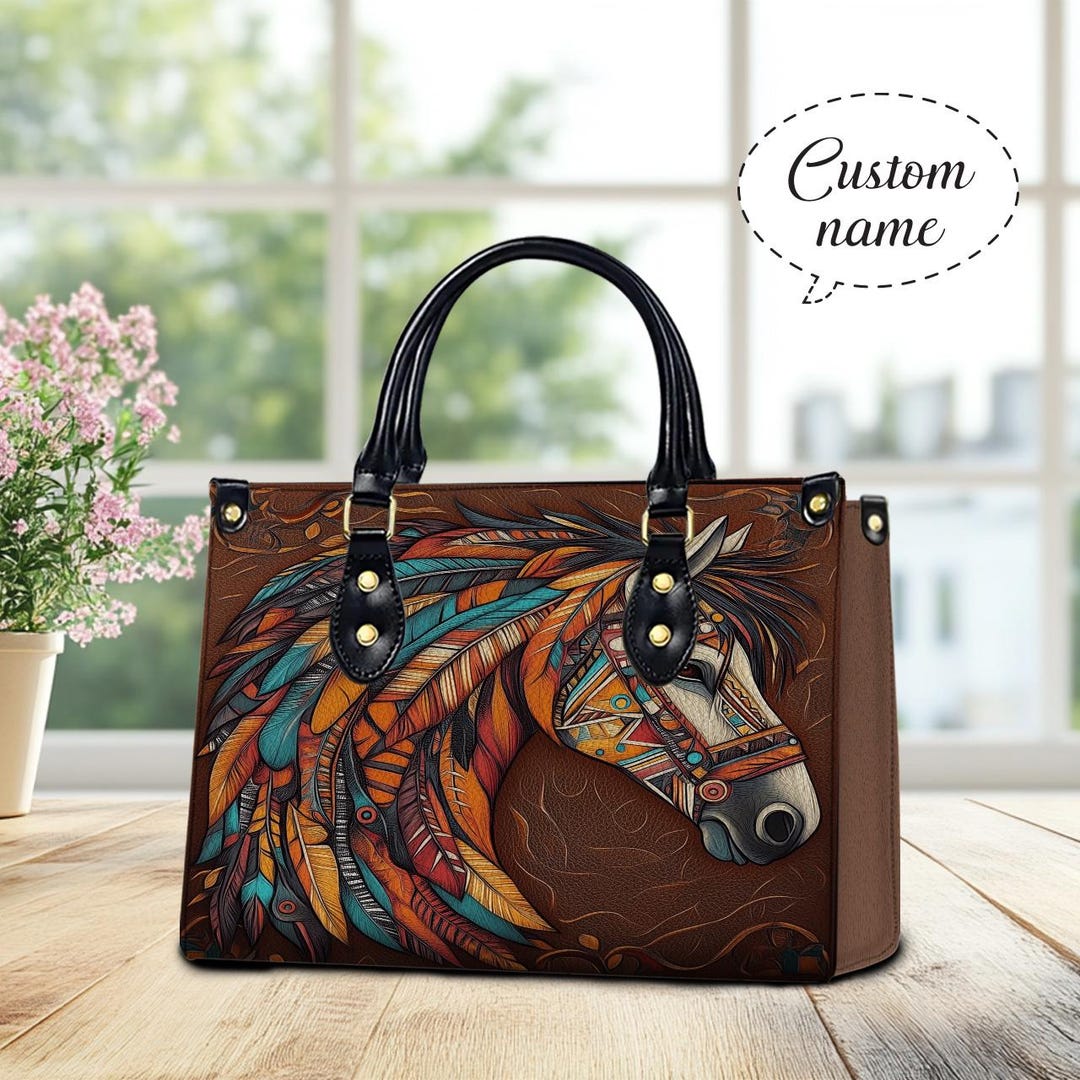 Sac à main Horse Spirit en cuir PU sac fourre-tout élégant pour