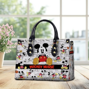 Maus Kopf Ledertasche, Maus Comic Tasche, Cartoon Leder Crossbody Tasche, Maus Leder Handtasche, Maus Leder Umhängetasche