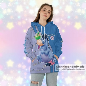 Personalized Eeyore Hoodie, Cute Eeyore Hoodie, Eeyore Sweatshirt, Winnie The Pooh Hoodie, Eeyore Lover Gift, Cartoon Movie Hoodie
